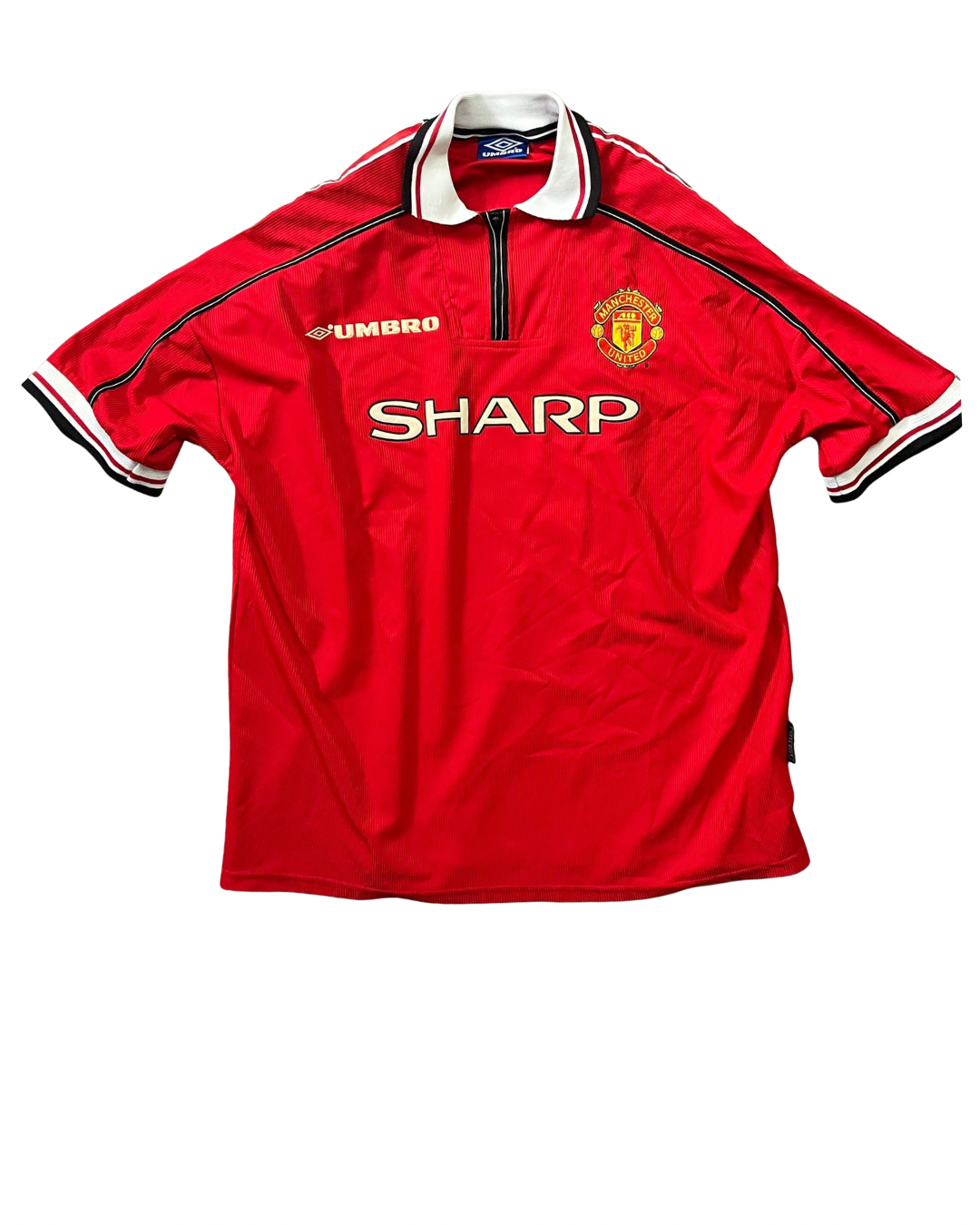 Vintage Umbro Manchester United BECKHAM 7 Heimtrikot (1998-1999)