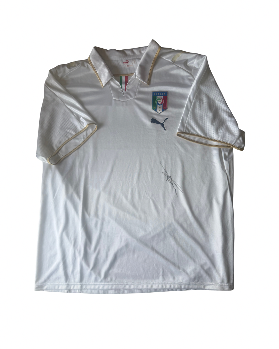 Italien Auswärts Trikot 2006-2008 Luca Toni Unterschrift
